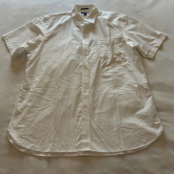 Lands' End Traditional Fit No Iron Supima Oxford Short Sleeve Shirt, Sz 17, NWOT - Picture 3 of 13